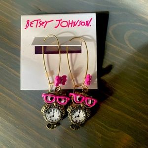 Betsy Johnson Owl Earrings